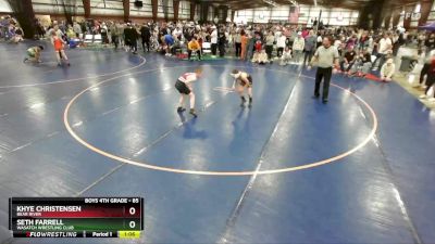 85 lbs Champ. Round 1 - Khye Christensen, Bear River vs Seth Farrell, Wasatch Wrestling Club