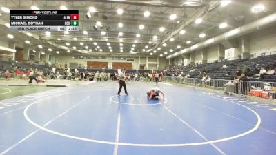 141 lbs 3rd Place Match - Tyler Simons, Alfred State vs Michael Boyhan, Onondaga Community College