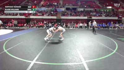 144 lbs Round 3 - 2nd Wrestleback And Semi-finals(16 Team) - Santiago Vazquez, Mission Sharyland vs Blaise Williams, Dumas