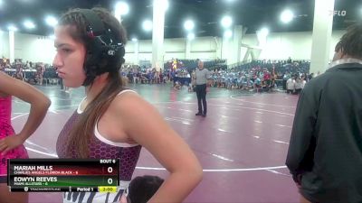 110 lbs Round 2 (8 Team) - Mariah Mills, Charlies Angels Florida Black vs Eowyn Reeves, MIAMI ALLSTARS