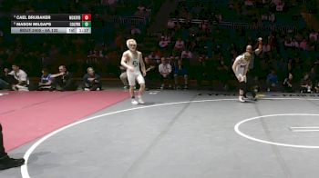 6A 132 lbs 1st Place Match - Mason Milsaps, Conroe Woodlands College Park vs Cael Brubaker, McKinney Boyd