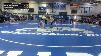 126 lbs 2nd Wrestleback (8 Team) - Justin Whittington, Oak Grove HS vs Logan Spain, St. Patrick`s High School
