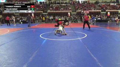 66 lbs Cons. Round 5 - Forrest Roberts, Buzzsaw Wrestling Club vs Dillon Sweat, Kalispell Wrestling Club