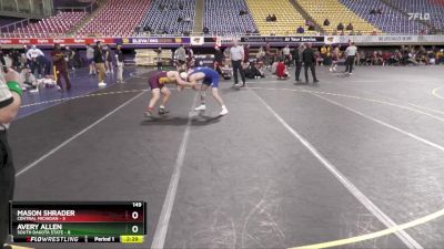 149 lbs Round 1 (16 Team) - Mason Shrader, Central Michigan vs Avery Allen, South Dakota State