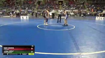 105 lbs Cons. Round 3 - Lydia Wolf, South Border vs Izzy Owens, Bismarck