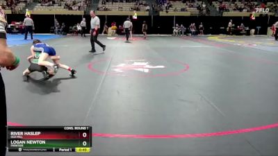 100 lbs Cons. Round 1 - Logan Newton, Parkside vs River Haslep, Old Mill