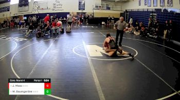 139 lbs Cons. Round 4 - Josiah Moss, Sharon Hs vs Michael Baumgardner, Northwestern Hs