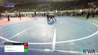 285 lbs Round Of 16 - Jaiden Burns, Tulsa Blue T Panthers vs Colton Epperson, Wyandotte Youth Wrestling