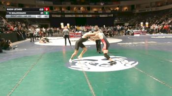 4A 165 lbs Cons. Round 2 - TJ Maldonado, St. Pius X vs Nash Letard, Academy
