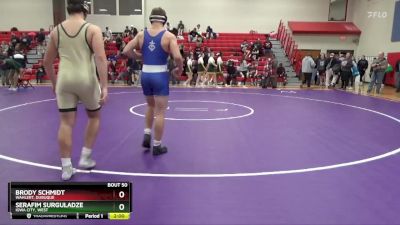 215 lbs Champ. Round 1 - Brody Schmidt, Wahlert, Dubuque vs Serafim Surguladze, Iowa City, West