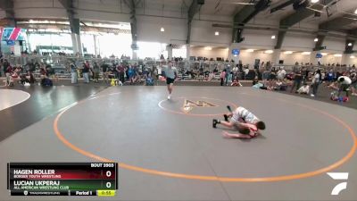 85 lbs Cons. Round 4 - Hagen Roller, Borger Youth Wrestling vs Lucian Ukperaj, All American Wrestling Club