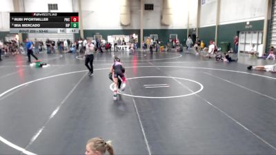 53-60 lbs Semifinal - Rubi Pfortmiller, Phillipsburg Wrestling Club vs Mia Mercado, Riptide