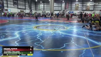 215 lbs Placement Matches (8 Team) - Dantrell Williams, MOORE COUNTY BRAWLERS - GOLD vs Michael McPeak, NC PRIDE ELITE