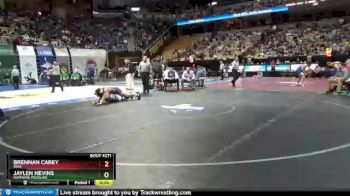 195 Class 4 lbs Cons. Round 2 - Jaylen Nevins, Raymore-Peculiar vs Brennan Carey, Nixa