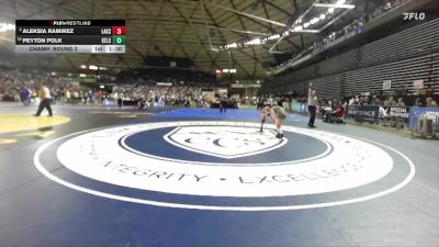Girls 3A 100 lbs Champ. Round 2 - Aleksia Ramirez, Lakes (Girls) vs Peyton Polk, Kelso (Girls)