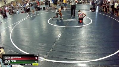 90 lbs Champ. Round 1 - Atlas Perez, The Club vs Olivia Anderson, RED WAVE WC