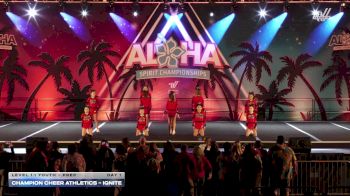 Champion Cheer Athletics - Ignite [2026 L1.1 Youth - PREP Day 1] 2026 Aloha Portland Showdown