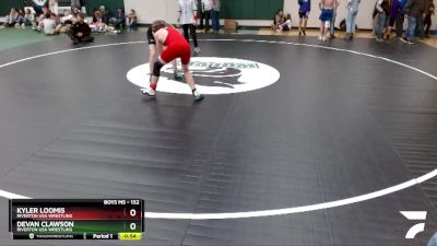 132 lbs Cons. Round 2 - Devan Clawson, Riverton USA Wrestling vs Kyler Loomis, Riverton USA Wrestling