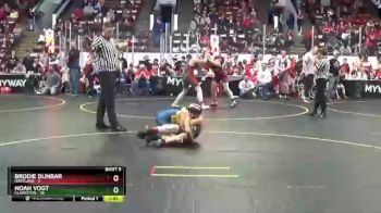 92 lbs Finals (8 Team) - Noah Vogt, Clarkston vs Brodie Dunbar, Hartland
