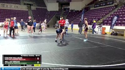 88-91 lbs Round 2 - Kellan Kirgan, All American Wrestling Academy vs Colton Halligan, Pikes Peak Warriors Wrestling