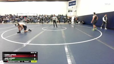 174 lbs Quarterfinal - Jake Honey, Cal Poly SLO vs Torin Lipska, Menlo NCWA