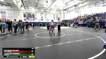 105 lbs Cons. Round 5 - Carolina Moreno, Norwalk vs Yolanda Solano, Bell Gardens