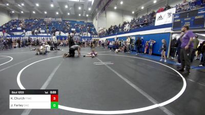 52 lbs Rr Rnd 1 - Kynslee Church, Team Tulsa Wrestling Club vs Juvia Farley, Chickasha Youth Wrestling