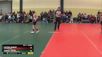 80 lbs Cons. Round 4 - August Kruse, Centennial Youth Wrestling vs Layton Gilbert, KFM WRESTLING