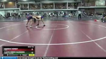 157 lbs Cons. Round 1 - Andrew Herbst, Loras vs Curtis Green Saunders, Cornell College