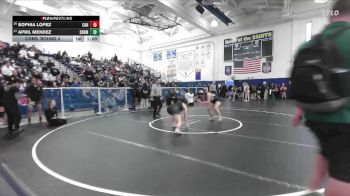 145 lbs Cons. Round 3 - Sophia Lopez, Canyon (Anaheim) vs April Mendez, San Dimas