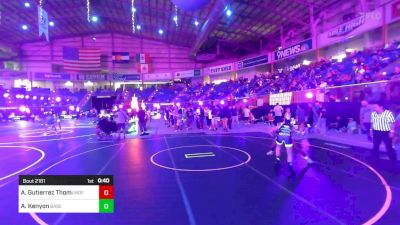 106 lbs Consi Of 16 #2 - Angel Gutierrez Thomas, Independent vs Austin Kenyon, Basement Brawlers