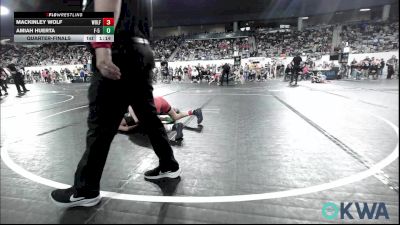 91 lbs Quarterfinal - Mackinley Wolf, Wolfpak Wrestling vs Amiah Huerta, F-5 Grappling