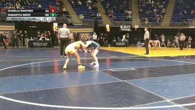 112 lbs Semifinal - Isabella Martinez, Valley vs Samantha Bentz, Cheltenham