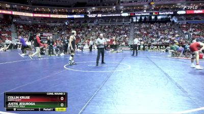 3A-132 lbs Cons. Round 2 - Collin Kruse, North Scott vs Justis Jesuroga, Southeast Polk