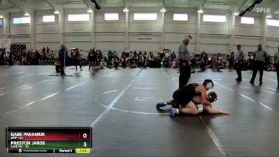 140 lbs Round 3 (10 Team) - Preston Jaros, Lake WC vs Gabe Paraniuk, OMP