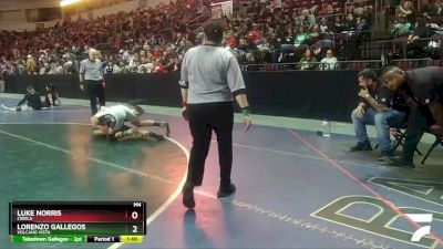 5A 145 lbs Quarterfinal - Lorenzo Gallegos, Volcano Vista vs Luke Norris, Cibola