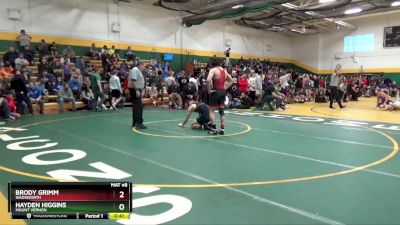 165 lbs Cons. Round 3 - Brody Grimm, WADSWORTH vs Hayden Higgins, MOUNT VERNON