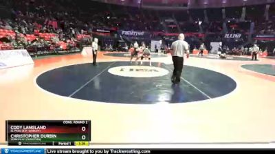 1A 182 lbs Cons. Round 2 - Christopher Durbin, Yorkville (Christian) vs Cody Langland, El Paso (E.P.-Gridley)