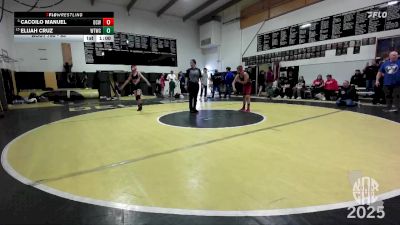 95 lbs Cons. Round 4 - Elijah Cruz, Woodlake Tiger Wrestling Club vs Cacoilo Manuel, Daniel Cormier WC