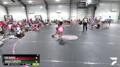 92 lbs Round 1 (3 Team) - Lou Bunch, Storm Wrestling vs Ariana Manlove, Reverence Wrestling