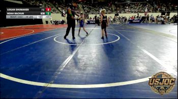 49 lbs Round Of 16 - Logan Shumaker, F-5 Grappling vs Noah Backus, Newkirk Takedown Club