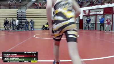 80-85 lbs 7th Place Match - Jayce Morrison, Monroe Central Wrestling Club vs Cloey Yuran, Bulldog Premier Wrestling Club