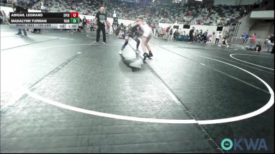 105 lbs Quarterfinal - Abigail LeGrand, Sperry Wrestling Club vs Madalynn Turman, Vian Wrestling Club