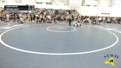 93 lbs Cons. Round 2 - James Martin, Club Not Listed vs Mitchell Bach, Falconer Youth Wrestling