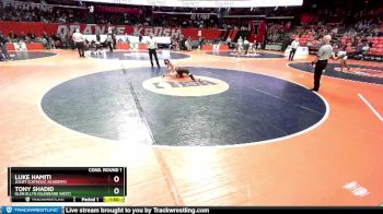 3A 157 lbs Cons. Round 1 - Tony Shadid, Glen Ellyn (Glenbard West) vs Luke Hamiti, Joliet (Catholic Academy)