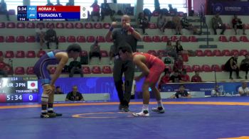 57 kg 1/8 Final - Jacob Anthony Moran, Puerto Rico vs Tatsuya Tsukaoka, Japan