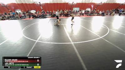 98 lbs Champ. Round 1 - Elijah Joles, River Valley Youth Wrestling Club vs Leo Getz, The Knights Of Waterloo Wrestling Club