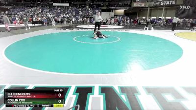 75 lbs Cons. Round 3 - Collin Cox, Warden Elite Wrestling vs Eli Leenhouts, Jungle Cat Wrestling Club