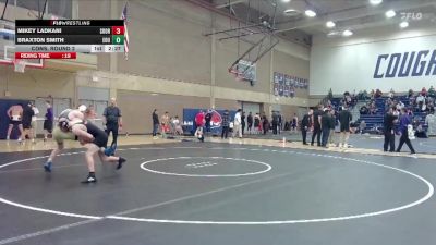 141 lbs Cons. Round 2 - Braxton Smith, Eastern Oregon University (OR) vs Mikey Ladkani, Southern Oregon