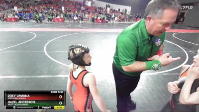 60 lbs 5th Place Match - Hazel Anderson, West Salem Bangor vs Zoey Vavrina, Wisconsin Rapids